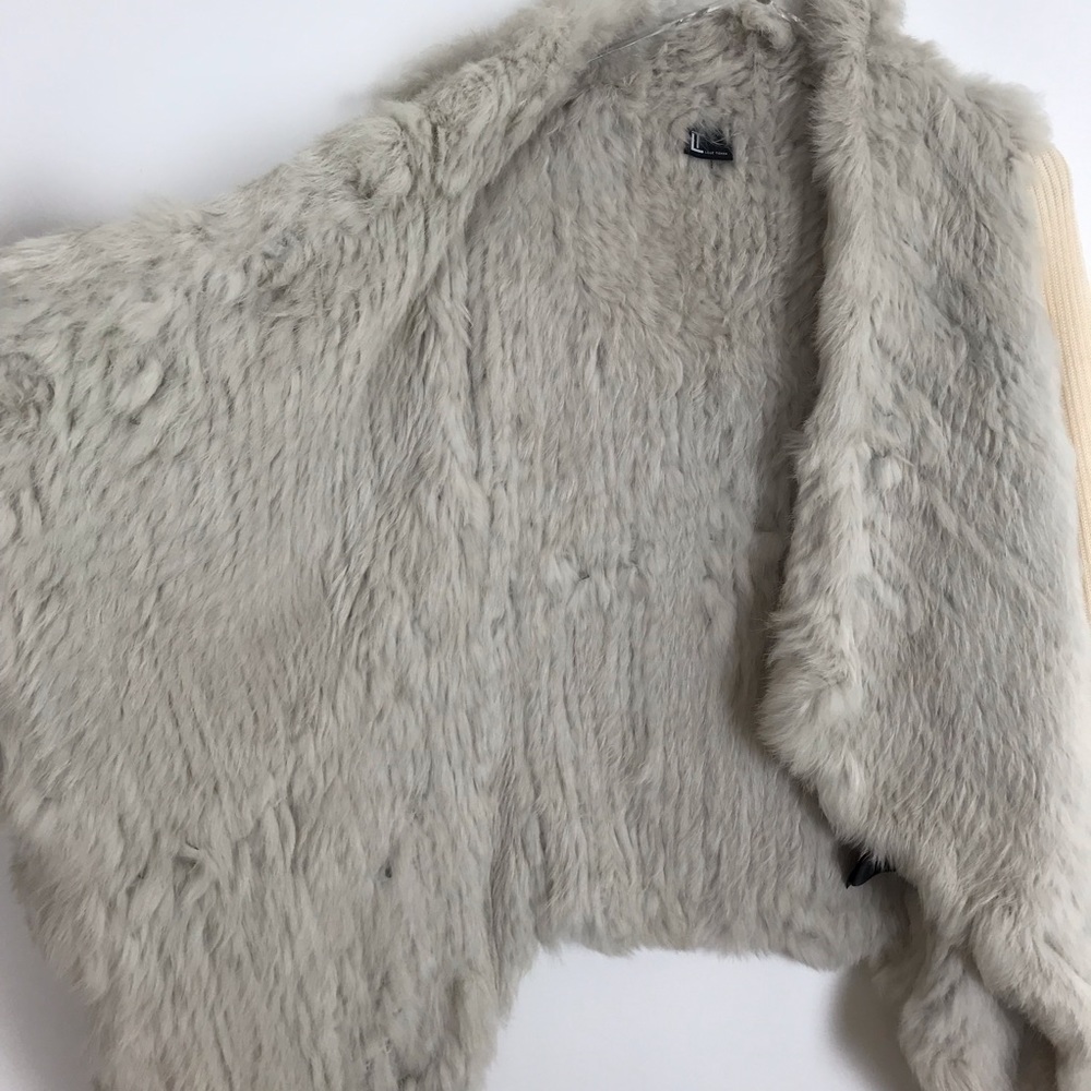 Love Token Open Front Rabbit Fur Sweater Vest XS - Picture 7 of 8